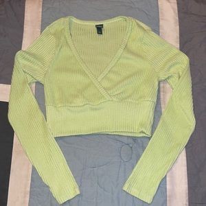 i’m selling a crop top long sleeve green shirt from target